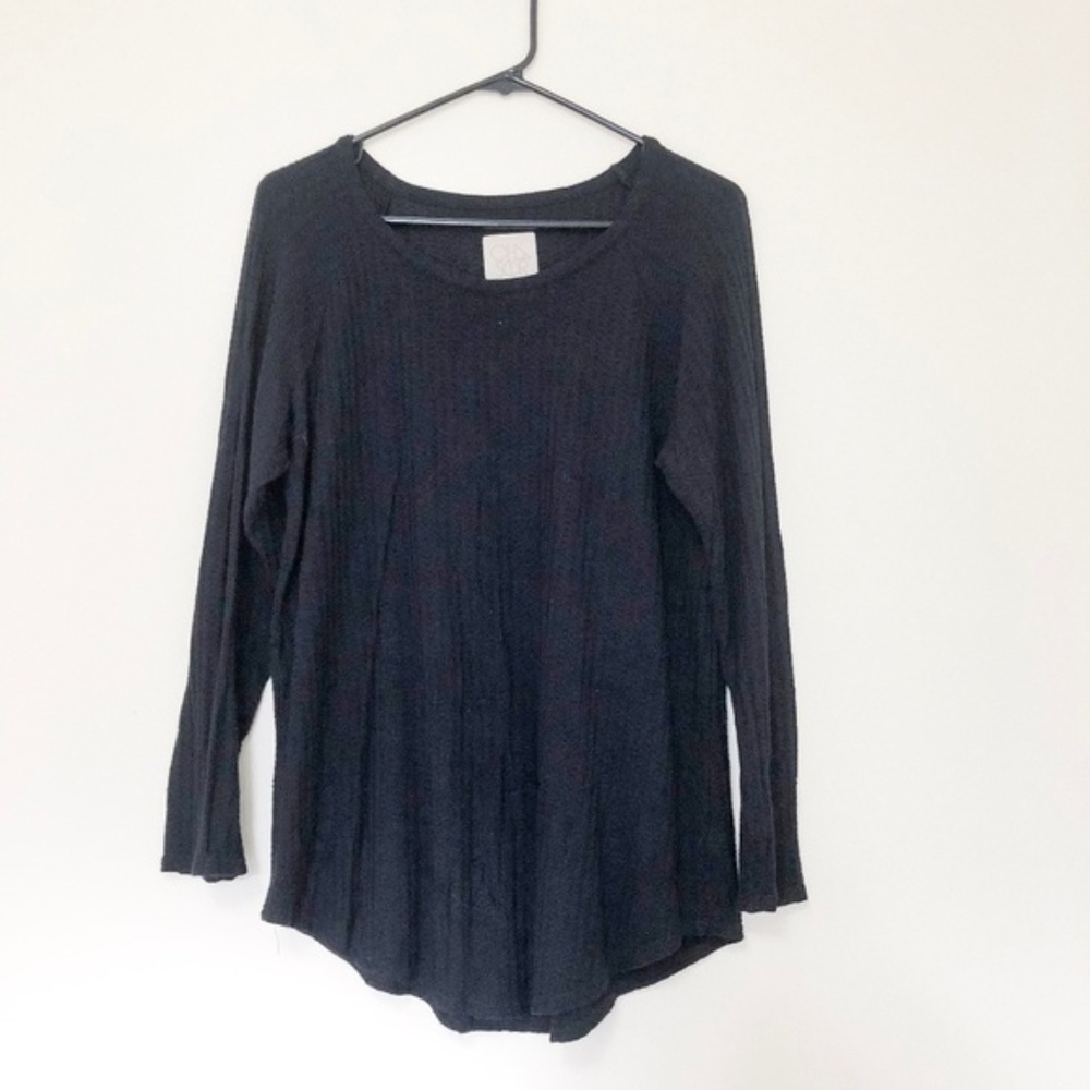 Chasor Anthro Black Crew Neck Sweater